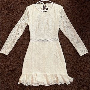 Lady Black Tie white dress